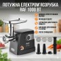 Мясорубка электрическая RAF R3362 1000 Вт мощная с реверсом 3 решетки насадка для колбас кеббе защита от перегрузки производительн