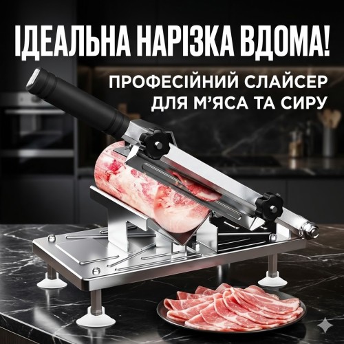 Ніж-слайсер верстат для нарізування м'ясних, ковбасних і сирних виробів