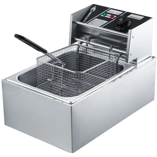 Професійна електрична фритюрниця Dotvix D-803, 2800 Вт, 6 л, з кошиком із нержавіючої сталі
