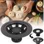 Ручна настільна хінкальниця Khinkali Maker DIY, механічний прес для ліплення хінкалі, мантів і пельменів, пластик, 16,7×16,7×8,5 с