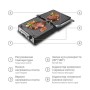 Електричний контактний гриль 3000 Вт, BBQ BITEK BT-2687 / Притискний електрогриль із регулюванням температури