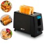 Электрический горизонтальный тостер для хлеба на 2 тоста и 1000 Вт BITEK BT-263 Черный