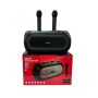 Портативна Bluetooth колонка ZQS4247 16Вт з 2 мікрофонами караоке USB TF FM AUX