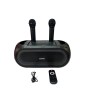 Портативна Bluetooth колонка ZQS4247 16Вт з 2 мікрофонами караоке USB TF FM AUX