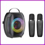 Портативна Bluetooth колонка 4" з двома бездротовими мікрофонами ZQS-W4107 8W