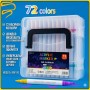 Набір двосторонніх акрилових маркерів MAP-08, 36 шт / 72 кольори, з пулевидним наконечником, у прозорому кейсі