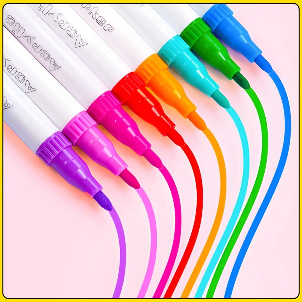 Набір двосторонніх акрилових маркерів MAP-08, 36 шт / 72 кольори, з пулевидним наконечником, у прозорому кейсі