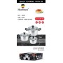Набір посуду Haus Roland GS-01139R-6PC, 6 предметів із неіржавкої сталі 1,9/3,6/6,1 л, з бакелітовими ручками. Сріблястий (GS-01