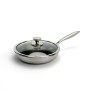 Сковорода OSFE OS-T28, 28 см, з гібридним антипригарним покриттям і кришкою. Срібляста (OS-T28)