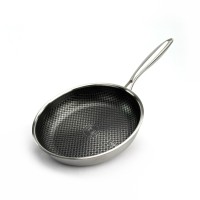 Сковорода OSFE EB-7528, 28 см, з гібридним антипригарним покриттям, без кришки. Срібляста (EB-7528)