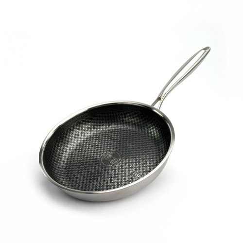 Сковорода OSFE EB-7528, 28 см, з гібридним антипригарним покриттям, без кришки. Срібляста (EB-7528)