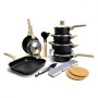 Набір посуду Cannasweis YMX-19-2 (19 предметів) з литого алюмінію. Чорний (YMX-19-2)