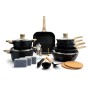 Набір посуду Cannasweis YMX-19-2 (19 предметів) з литого алюмінію. Чорний (YMX-19-2)
