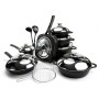 Набор посуды Arshia AR-14, 14 предметов из литого алюминия. Черный (AR-14)