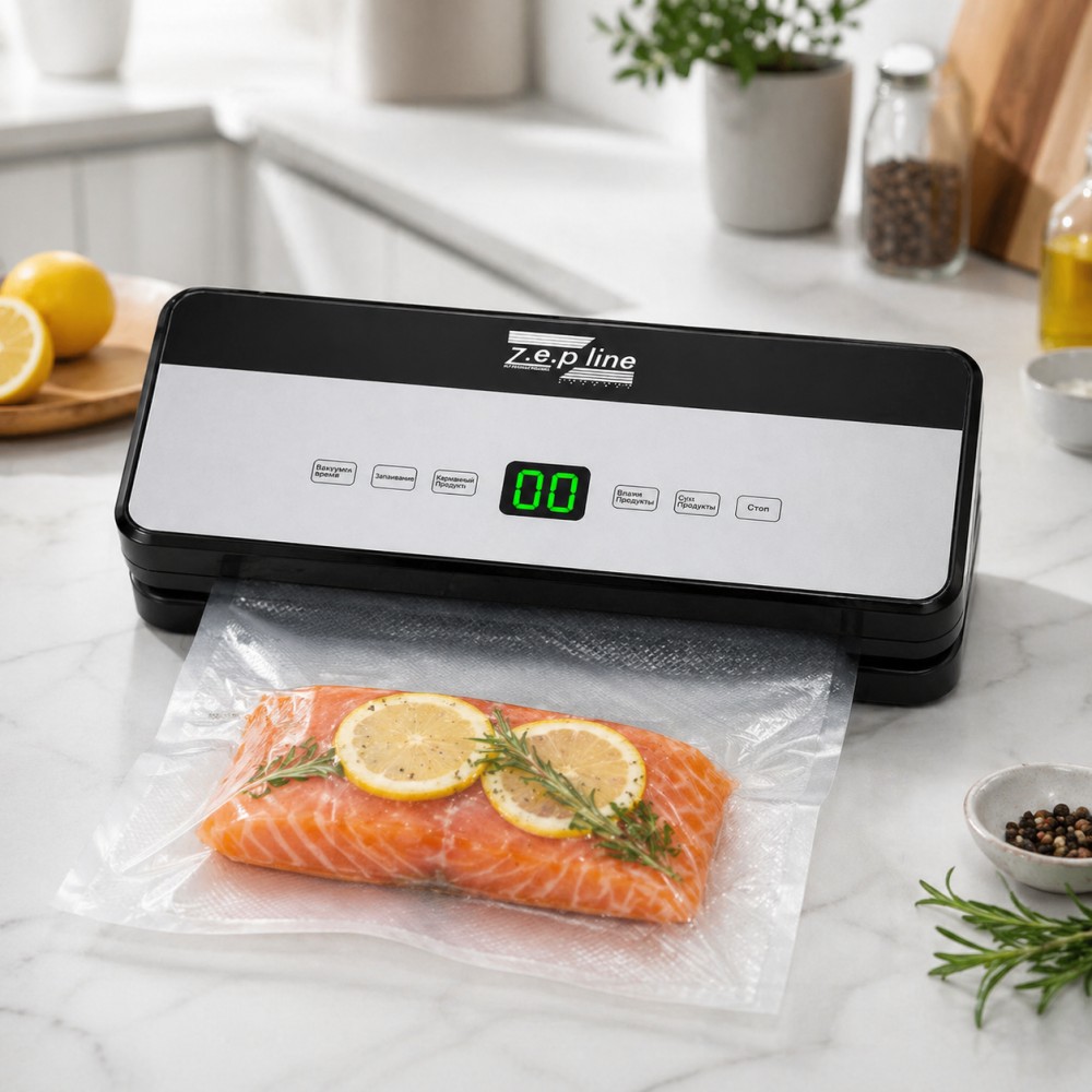 Кухонний вакууматор Zepline ZP-00358 200 Вт для сухих і вологих продуктів