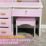 Туалетний стіл ік з LED-дзеркалом у формі серця, пуфиком і шухлядами STL-MD 89
