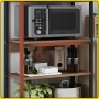 Кухонна полиця-стелаж 60х30х100 см 4 рівні з металевим каркасом XLB-L121G