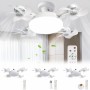 Світлодіодна стельова люстра-вентилятор AY1053/LED лампа з вентилятором у патрон/Стельовий світильник-вентилятор 60W