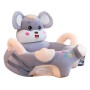 Дитяче м'яке крісло-сидіння "Сірий Мишка" X-636, плюшевий диванчик-кокон для малюків