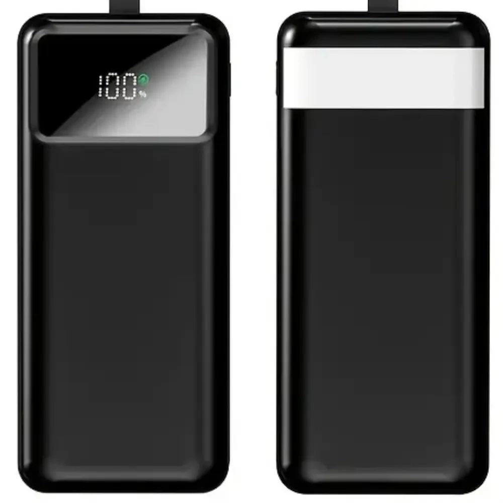 Повербанк KPG-402 40000 мА·год чорний із ліхтариком, 2 USB, microUSB та Type-C