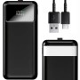 Повербанк KPG-402 40000 мА·год чорний із ліхтариком, 2 USB, microUSB та Type-C