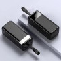 Повербанк KPG-402 40000 мА·год чорний із ліхтариком, 2 USB, microUSB та Type-C