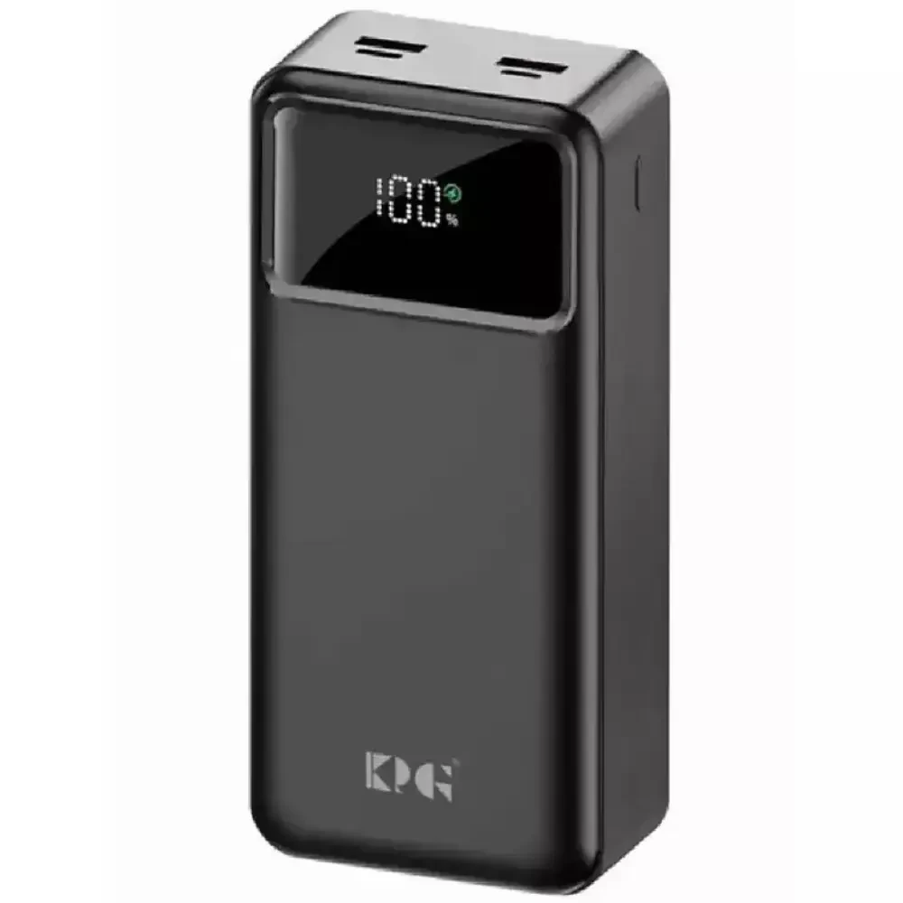 Повербанк KPG-402 40000 мА·год чорний із ліхтариком, 2 USB, microUSB та Type-C