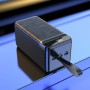 Портативний зарядний пристрій Power Bank з ліхтариком King Power PD-80 80000 mAh 3USB Type-C Lightning Чорний