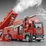 Пожарная машина стреляет водой из пушки детская металлическая с воронкой стаканом Красный