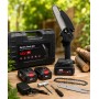 Акумуляторна ланцюгова мініпилка Electric Chain Saw 48 V 8" дюймів 20 см з 2 акумуляторами для обрізання гілок дерев у кейсі