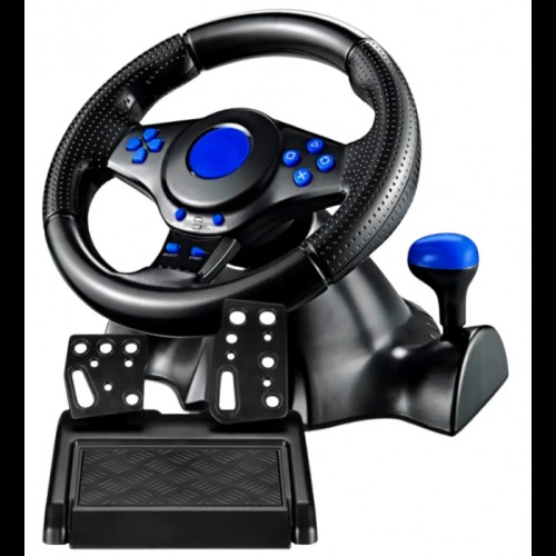 Руль игровой с педалями и коробкой передач для ноутбука пк ps2 ps3 pc usb vibration steering wheel гонки