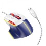 Игровая проволочная мышка HOCO GM31 Overlord luminous gaming 1200-3600DPI USB 1.4M для ПК/ноутбука с подсветкой Бело-Синяя