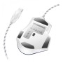 Игровая проволочная мышка HOCO GM31 Overlord luminous gaming 1200-3600DPI USB 1.4M для ПК/ноутбука с подсветкой Бело-Синяя