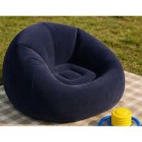 Надувне крісло-пуф Inflatable Sofa / Надувне крісло-мішок 110×110×85 см Темно-синій