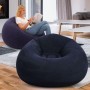 Надувне крісло-пуф Inflatable Sofa / Надувне крісло-мішок 110×110×85 см Темно-синій