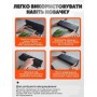 Вакууматор бытовой для продуктов пищи Vacuum Sealer X Pro 110W 60 кПа вакуумный упаковщик автоматический + 10 пакетов 10х25см
