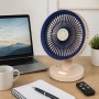 Портативний вентилятор SkeBerg JX-80 з LED-підсвіткою • Настільний мінівентилятор 5W для дому, офісу, поїздок і відпочинку