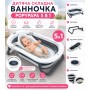 Дитячий набір для купання PopyPapa Baby 5-в-1 | Складана дитяча ванночка зі стійкою | Сидіння для купання новонароджених