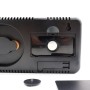 Настільний годинник будильник SM 601, від USB, Білий із зеленим + пульт/ Електронний годинник із термометром
