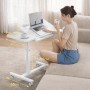 Стіл для ноутбука DASH-64200 на коліщатках з регулюванням висоти 59–89 см, пересувний столик-підставка 60×40 см, мармурова стільни