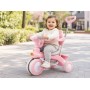 Рожевий триколісний велосипед Baby Carriage 588 / Велосипед з батьківською ручкою і кошиком/Велосипед-коляска