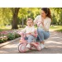 Рожевий триколісний велосипед Baby Carriage 588 / Велосипед з батьківською ручкою і кошиком/Велосипед-коляска