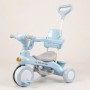 Блакитний Триколісний велосипед Baby Carriage 588 / Велосипед з батьківською ручкою і кошиком/Велосипед-коляска
