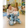 Блакитний Триколісний велосипед Baby Carriage 588 / Велосипед з батьківською ручкою і кошиком/Велосипед-коляска