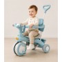 Блакитний Триколісний велосипед Baby Carriage 588 / Велосипед з батьківською ручкою і кошиком/Велосипед-коляска