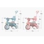 Блакитний Триколісний велосипед Baby Carriage 588 / Велосипед з батьківською ручкою і кошиком/Велосипед-коляска