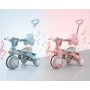 Блакитний Триколісний велосипед Baby Carriage 588 / Велосипед з батьківською ручкою і кошиком/Велосипед-коляска