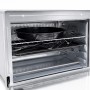 Електрична духовка Zepline ZP-00369 60 л, 2200 Вт, з конвекцією та грилем, настільна електропіч із неіржавіючої сталі