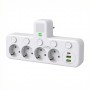 Мережевий адаптер 8625UL з нічником, 4 розетки + USB + Type-C (17559/MG) Білий