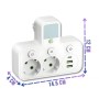 Розетка Адаптер Подовжувач 2 входи БІЛИЙ 8623UL 2USB + 1PD AND WL-1